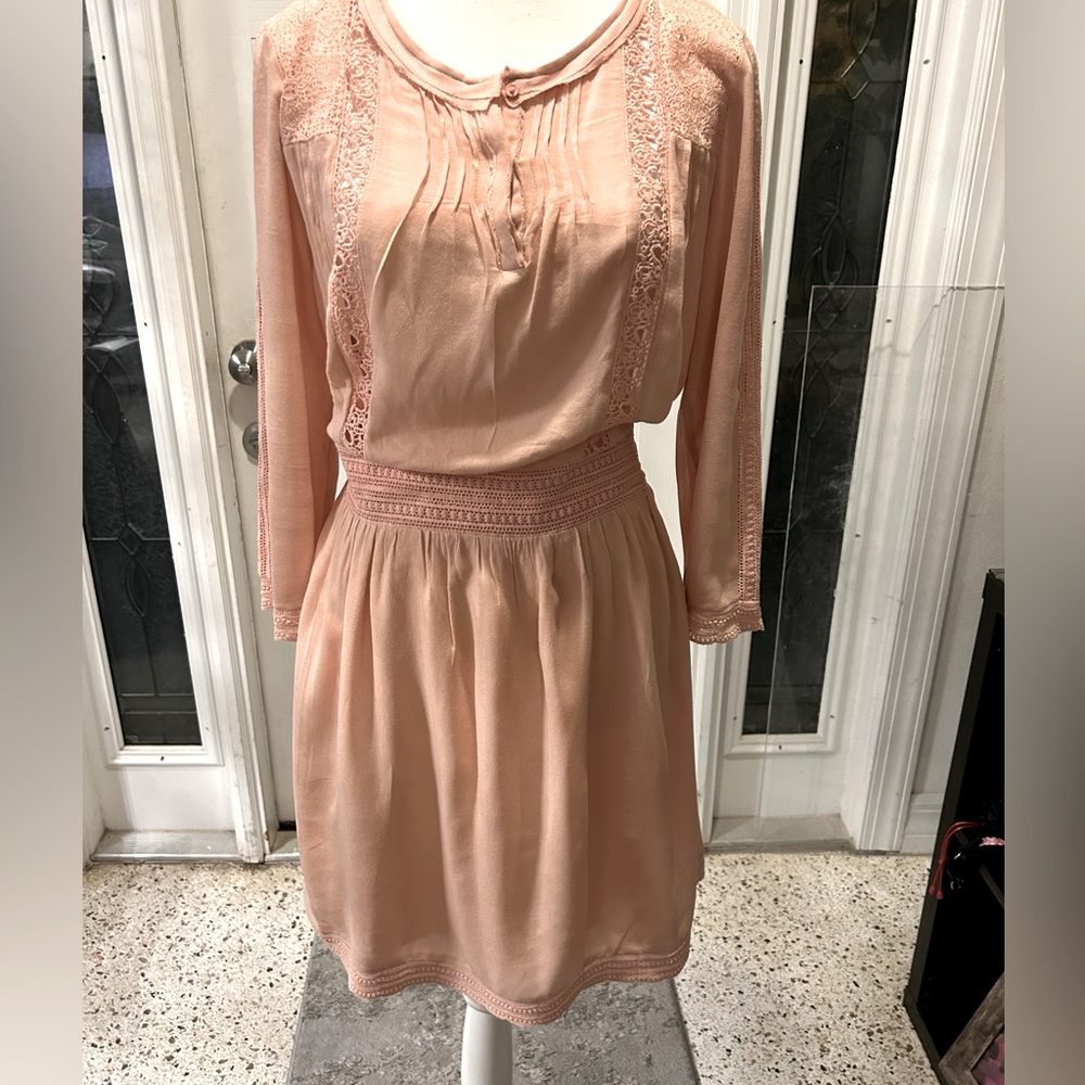 Pale pink cut out dress